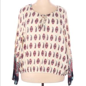 Hippie Laundry Size 3X blouse long sleeve Boho